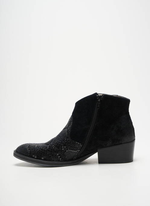 Bottines/boots tissage satiné talon de 4 à 6cm noir SEE YOU JANE femme