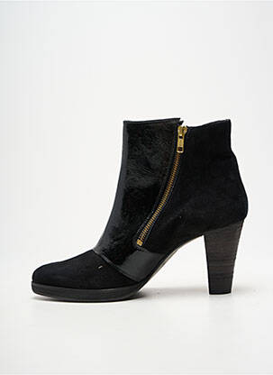 Bottines/boots tissage satiné talon de 7 à 9cm noir MISS FIDJI femme