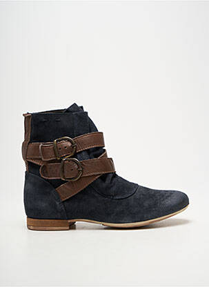 Bottines/boots nubuck talon plat jusqu'à 3cm bleu SEE YOU JANE femme
