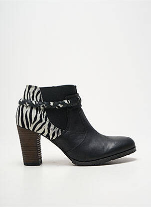 Bottines/boots tissage satiné talon de 7 à 9cm noir SEE YOU JANE femme