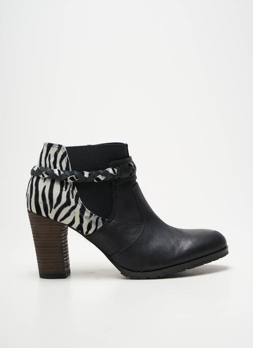 Bottines/boots tissage satiné talon de 7 à 9cm noir SEE YOU JANE femme