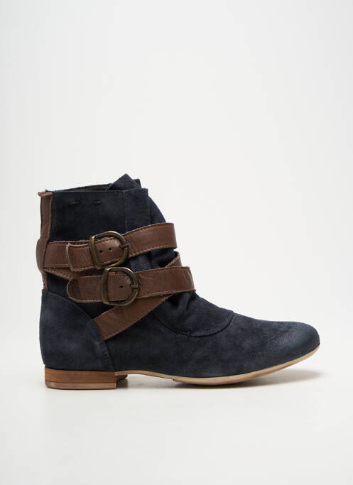 Bottines/boots nubuck talon plat jusqu'à 3cm bleu SEE YOU JANE femme
