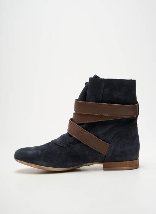 Bottines/boots nubuck talon plat jusqu'à 3cm bleu SEE YOU JANE femme