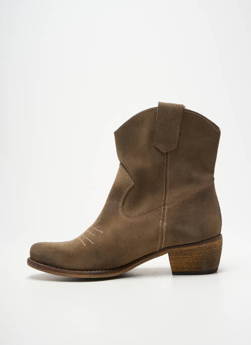 Bottines/boots bout pointu talon de 4 à 6cm marron MTNG femme