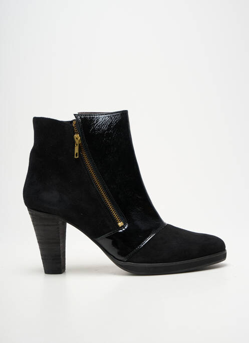 Bottines/boots tissage satiné talon de 7 à 9cm noir MISS FIDJI femme