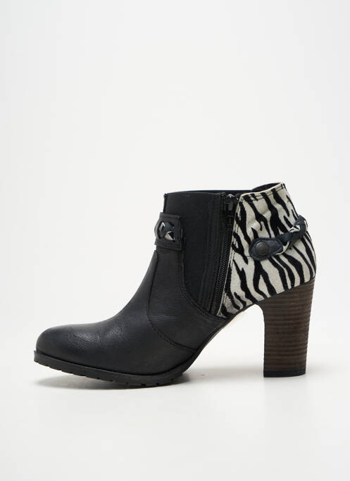 Bottines/boots tissage satiné talon de 7 à 9cm noir SEE YOU JANE femme