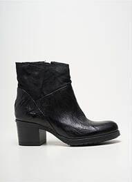 Bottines/boots tissage satiné talon de 4 à 6cm noir CAFE NOIR femme