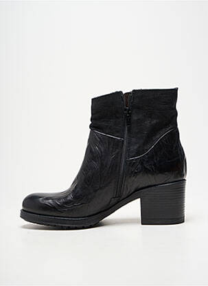 Bottines/boots tissage satiné talon de 4 à 6cm noir CAFE NOIR femme