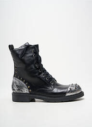 Bottines/boots tissage satiné talon plat jusqu'à 3cm noir JANET SPORT femme