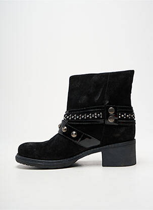 Bottines/boots matière lisse talon de 4 à 6cm noir JANET SPORT femme
