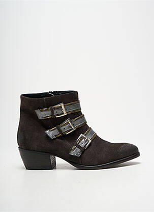 Bottines/boots bout pointu talon de 4 à 6cm marron B CONFITURE femme