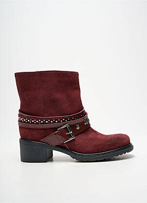 Bottines/boots matière lisse talon de 4 à 6cm violet JANET SPORT femme