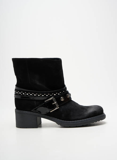 Bottines/boots matière lisse talon de 4 à 6cm noir JANET SPORT femme