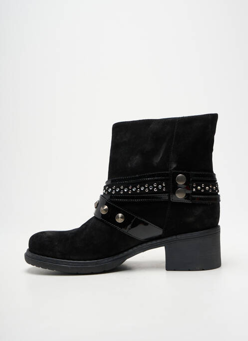 Bottines/boots matière lisse talon de 4 à 6cm noir JANET SPORT femme