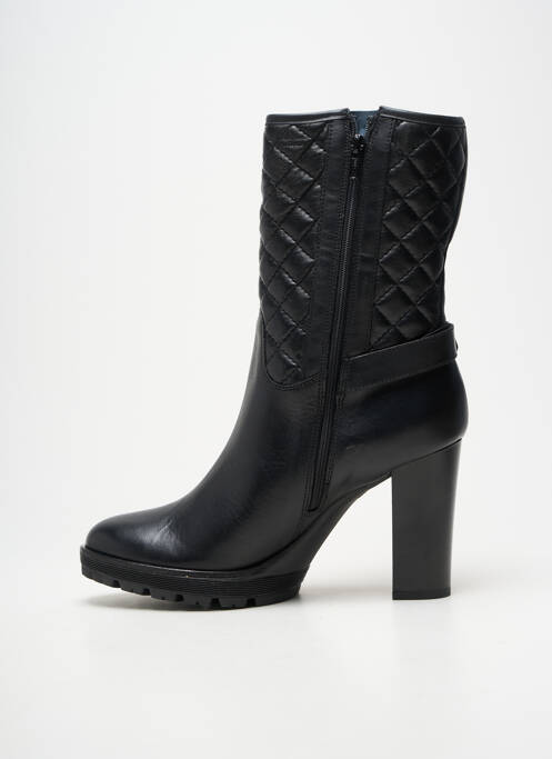 Bottines/boots tissage satiné talon haut de 10cm et plus noir PEPEROSA femme