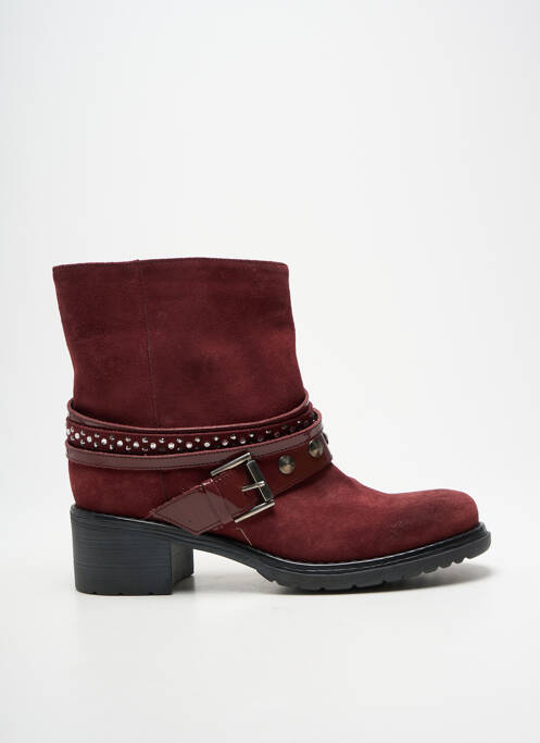 Bottines/boots matière lisse talon de 4 à 6cm violet JANET SPORT femme