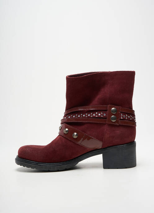 Bottines/boots matière lisse talon de 4 à 6cm violet JANET SPORT femme