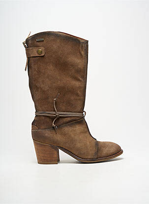 Bottes cubain talon de 7 à 9cm marron SIXTY SEVEN femme