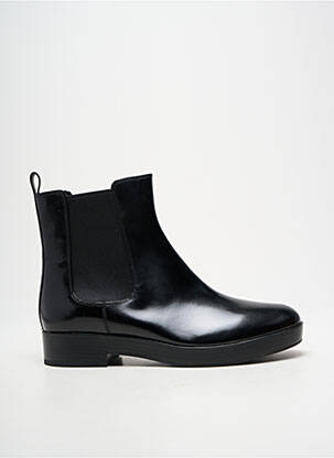 Bottines/boots matière lisse talon plat jusqu'à 3cm noir WHAT FOR femme