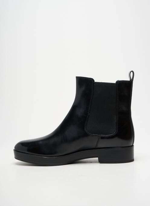 Bottines/boots matière lisse talon plat jusqu'à 3cm noir WHAT FOR femme