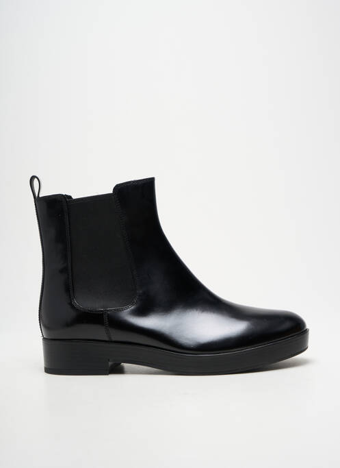 Bottines/boots matière lisse talon plat jusqu'à 3cm noir WHAT FOR femme