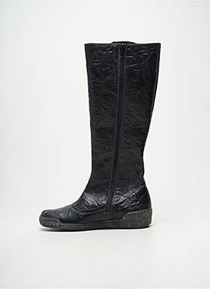 Bottes bout rond talon plat jusqu'à 3cm noir PACO VALIENTE femme