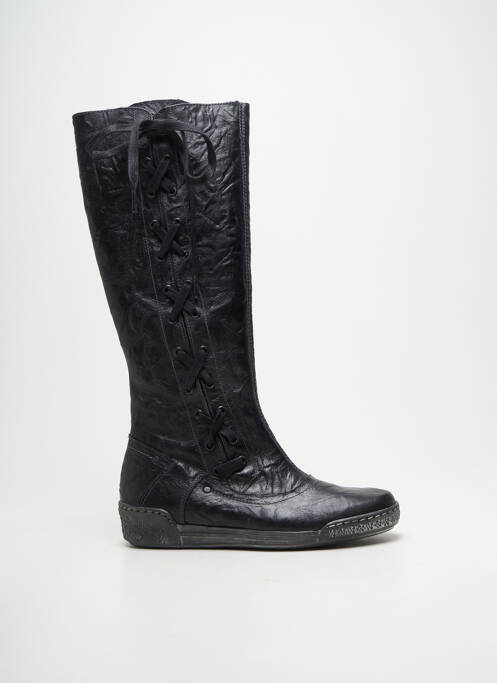 Bottes bout rond talon plat jusqu'à 3cm noir PACO VALIENTE femme