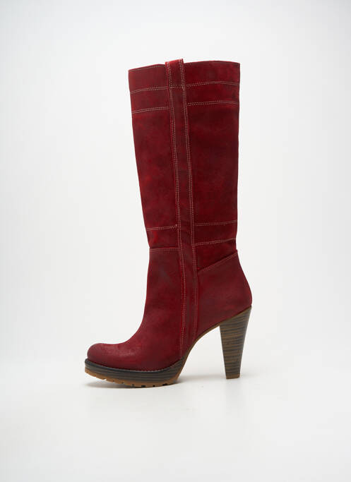 Bottes cubain talon de 7 à 9cm rouge MTNG femme