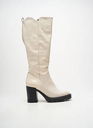 Bottes talon bottier talon de 7 à 9cm beige JANET & JANET femme