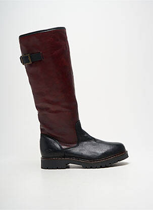 Bottes tissage satiné talon plat jusqu'à 3cm noir HOOPER SHOES femme