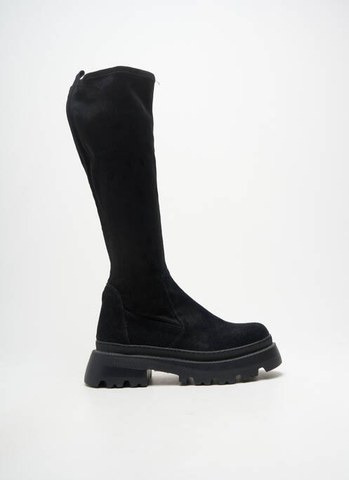 Bottes nubuck talon de 4 à 6cm noir JANET & JANET femme