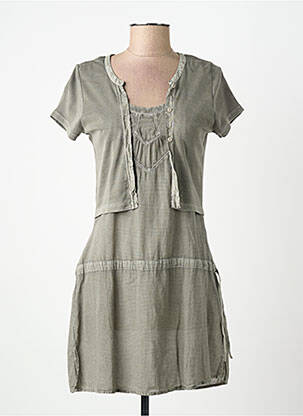 Tunique manches courtes coupe cintrée gris YERSE femme
