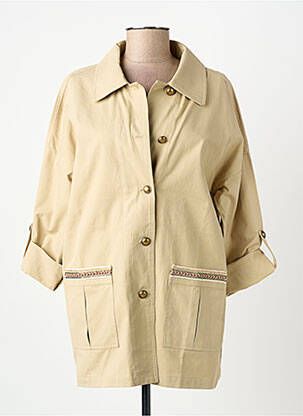 Veste casual coupe droite beige YUKA femme