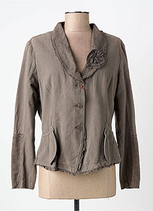 Blazer col châle marron MAE MAHE femme