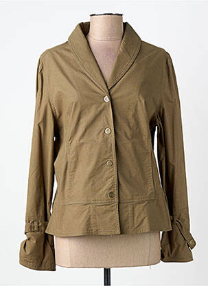 Blazer col châle vert CARNET DE BORD femme