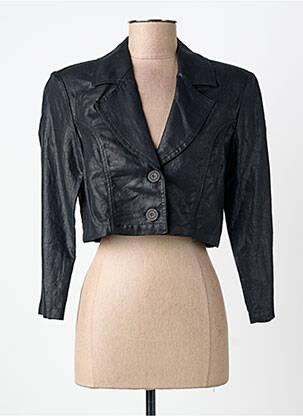 Boléro effet matière satinée noir PAUL BRIAL femme