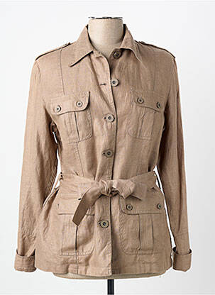 Veste casual col chemisier marron PAUL BRIAL femme