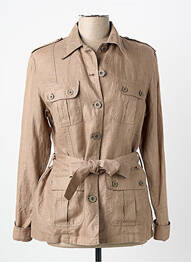 Veste casual col chemisier marron PAUL BRIAL femme