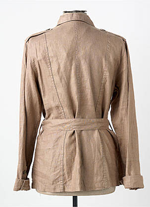 Veste casual col chemisier marron PAUL BRIAL femme