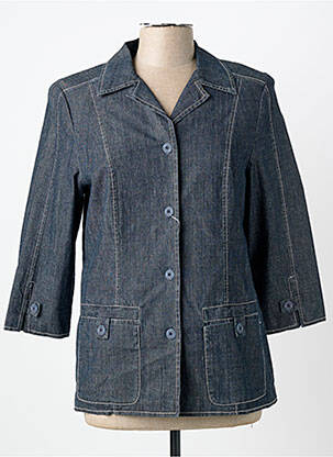Veste casual epaulette bleu PIER BÉ femme