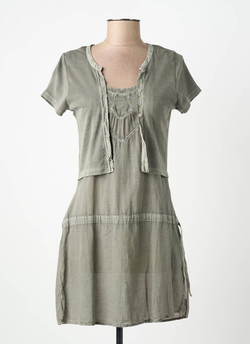 Tunique manches courtes coupe cintrée gris YERSE femme