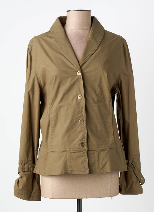 Blazer col châle vert CARNET DE BORD femme