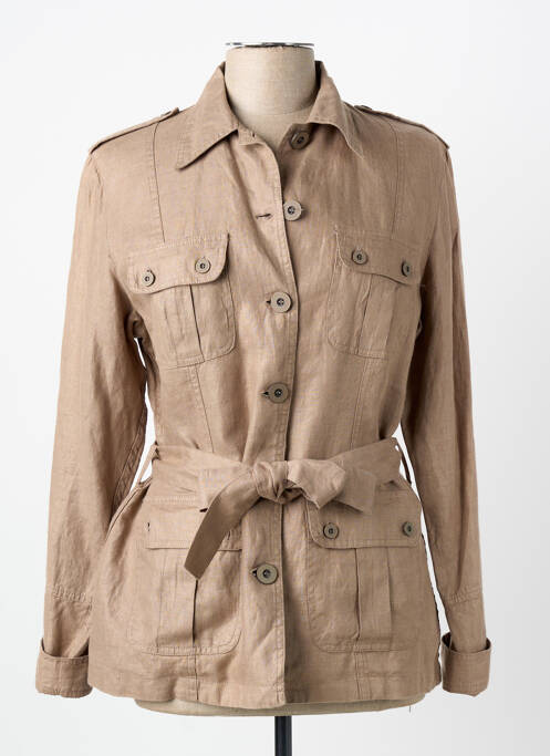 Veste casual col chemisier marron PAUL BRIAL femme