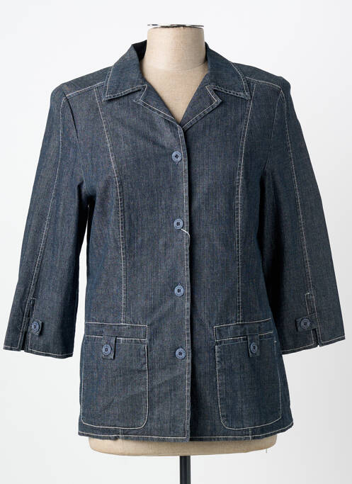 Veste casual epaulette bleu PIER BÉ femme