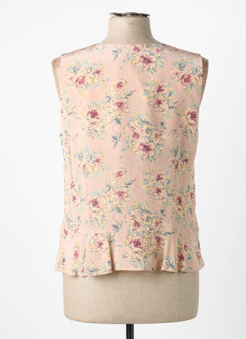Top coupe cintrée sans manche rose FEDORA femme