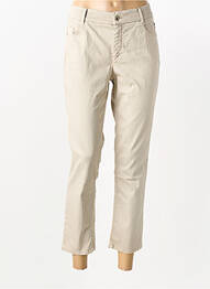 Pantalon 7/8 tissage popeline taille normale beige GARDEUR femme