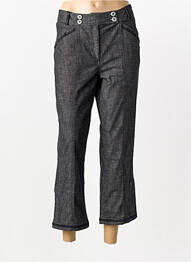 Pantalon 7/8 fermeture zippée sous rabat boutonné taille normale gris PAUL BRIAL femme
