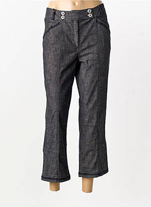 Pantalon 7/8 fermeture zippée sous rabat boutonné taille normale gris PAUL BRIAL femme