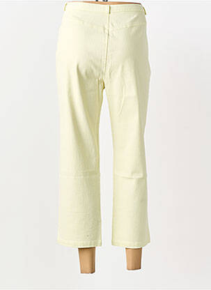 Pantalon 7/8 tissage popeline taille normale vert FEDORA femme