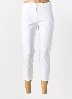 Pantacourt tissage popeline taille normale blanc JOCAVI femme